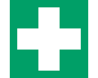 Pictogram bordje Djois EHBO 200x200mm groen