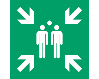 Pictogramme Djois Point de rassemblement 200x200mm vert