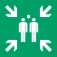 Pictogram bordje Djois Verzamelplaats 200 x 200 mm  Groen