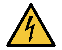 Pictogramme Djois Avertissement danger électrique 150x133mm jaune