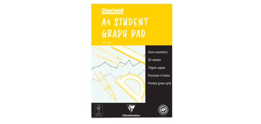 Bloc papier millimétré Clairefontaine isométrique A4