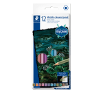 Crayon de couleur Staedtler Metallic jeu de 12 couleurs