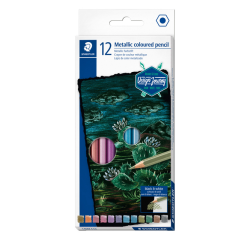 Crayon de couleur Staedtler Metallic jeu de 12 couleurs