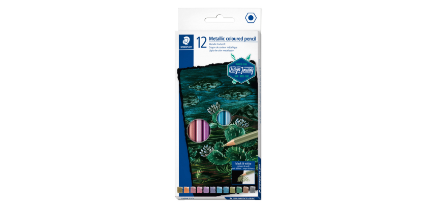 Crayon de couleur Staedtler Metallic jeu de 12 couleurs