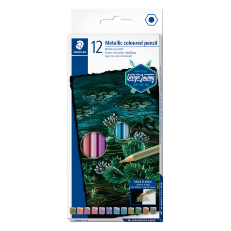 Kleurpotlood Staedtler metallic set à 12 kleuren