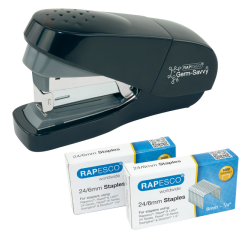 Agrafeuse Rapesco Germ-Savvy Less Effort Eco Antibactérien noir