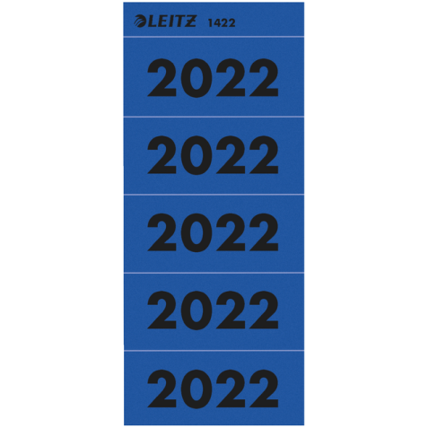 Rugetiket Leitz 2022 80mm blauw 100 stuks