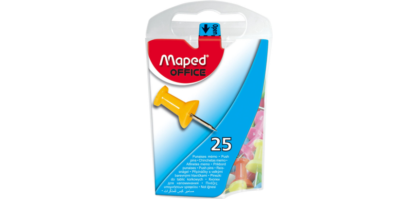 Maped Office Colored Push Pins 25 Pieces