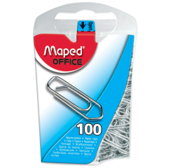 Paperclip Maped Office 25mm 100 stuks zilver