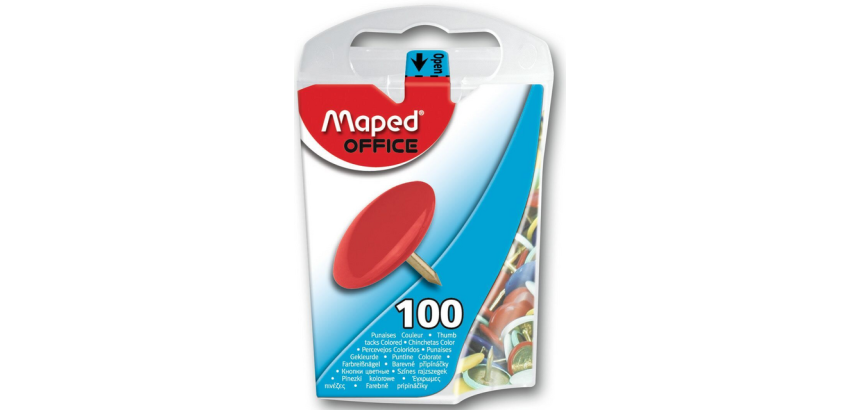 Maped Reißnägel Sortiment, Schachtel mit 100 Stück