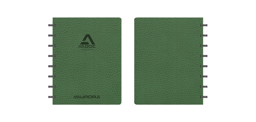 Schrift Adoc Business A5 ruit 5x5mm 144 pagina's 90gr groen