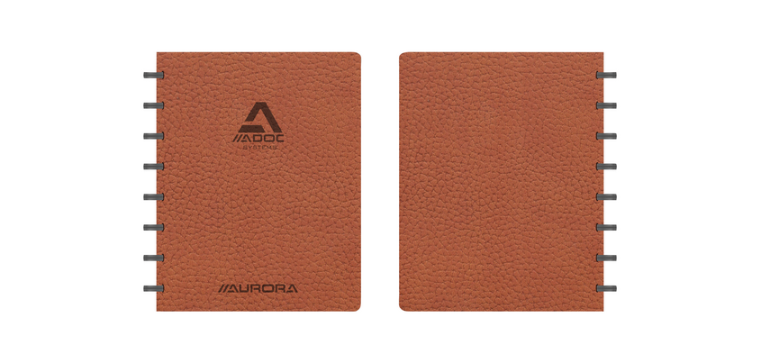 Schrift Adoc Business A5 ruit 5x5mm 144 pagina's 90gr bruin