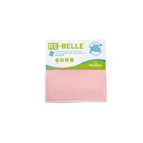 Chiffon microfibre Greenspeed Re-belle 40x40cm rose 5 pièces