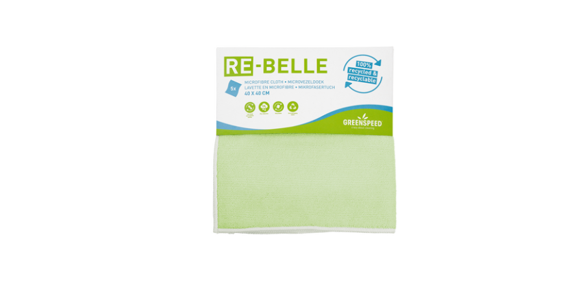 Chiffon microfibre Greenspeed Re-belle 40x40cm vert 5 pièces