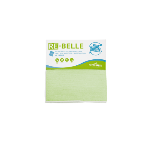 Chiffon microfibre Greenspeed Re-belle 40x40cm vert 5 pièces