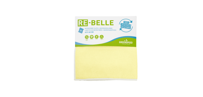 Chiffon microfibre Greenspeed Re-belle 40x40cm jaune 5 pièces