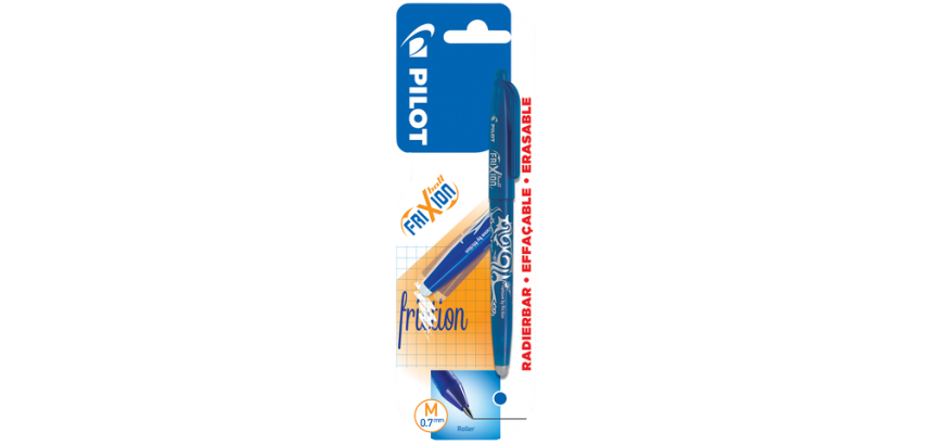 Rollerpen PILOT friXion medium blauw blister à 1 stuk