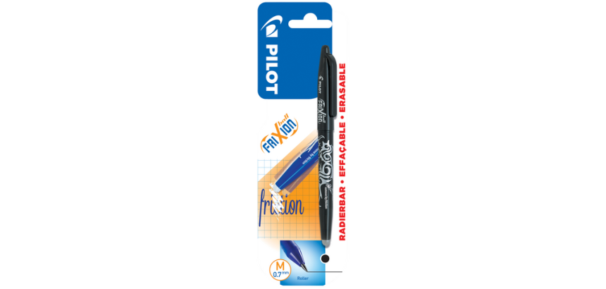 Roller PILOT FriXion Medium noir blister 1 pièce