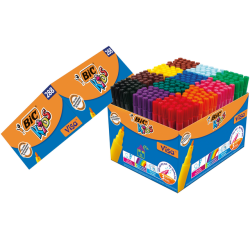 Kleurstiften BicKids visa  fijn assorti schoolbox à 288 stuks