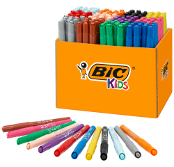 Feutre couleurs BIC Kids ECOlutions Visa XL assorti boîte scolaire 144 pièces