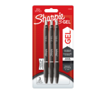 Stylo gel Sharpie S-gel Medium noir blister 3 pièces