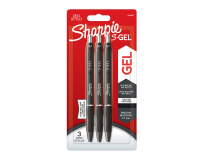 Gelschrijver Sharpie S-gel medium zwart blister à 3 stuks