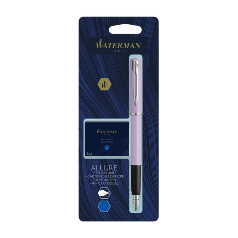 Vulpen Waterman Allure assorti pastel + inktpatronen Blauw