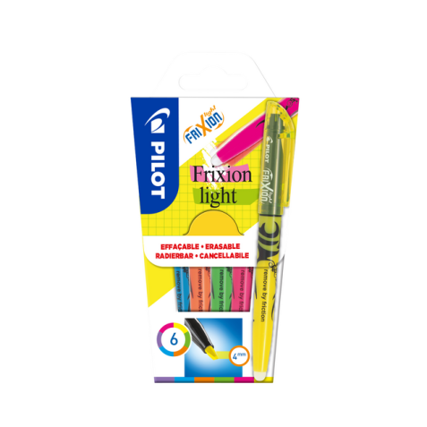 Surligneur PILOT FriXion Light assorti set 6 pièces