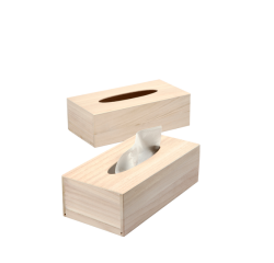 Boîte à mouchoirs en bois Creotime 27x14x8cm