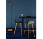 Lampadaire Unilux Baly LED bambou noir