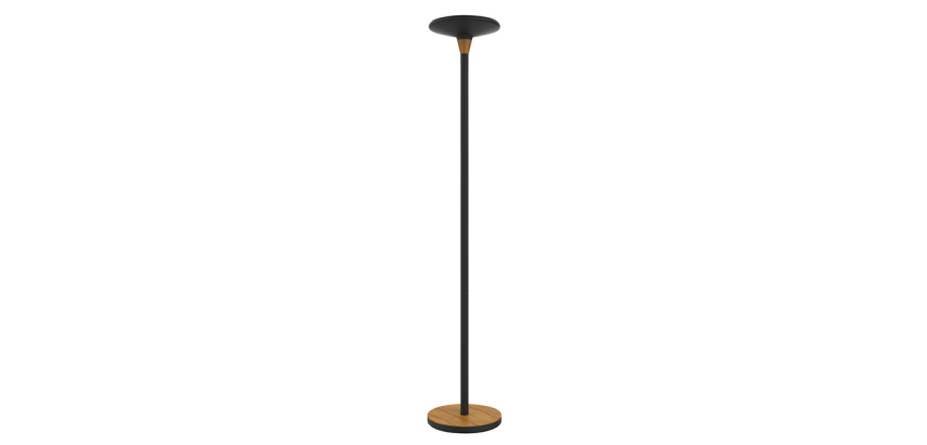 Floor lamp Unilux Baly LED black bamboo