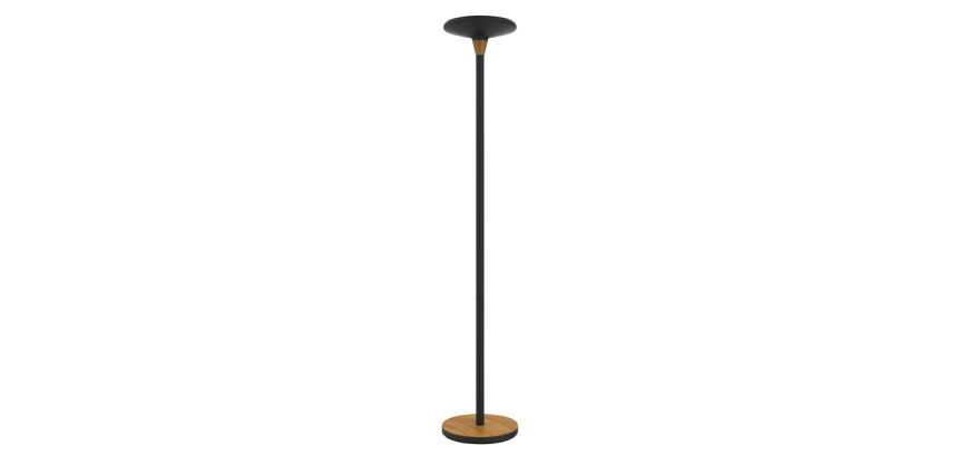 Lampadaire Unilux Baly LED bambou noir