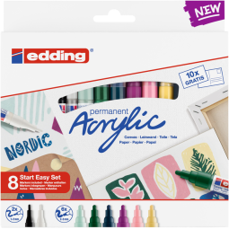 Marqueur acrylique edding kit starter petit Scandinavie