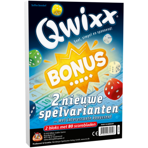 Dobbelspel Qwixx Bonus + 2 extra scorebloks