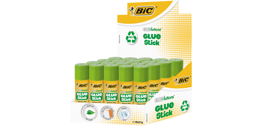 Lijmstift Bic ecolutions 21gr doos à 12+8 gratis
