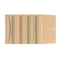 Cahier Oxford Tuareg Integral 148 x 210 mm 180 Seiten Recyclingpapier Linie 7 mm sortiert