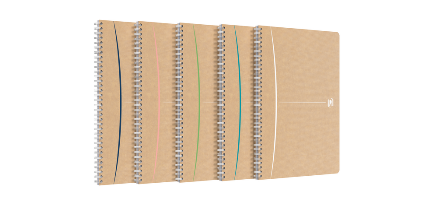 Cahier à spirale Oxford Touareg A4 ligné 180 pages assorti