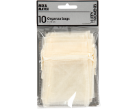 Sachet en organza Creativ Company 7x10cm Off-White 10 pièces