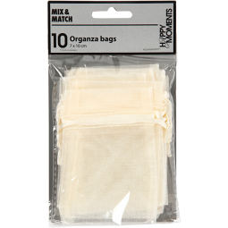 Sachet en organza Crotime 7x10cm Off-White