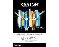 Bloc à dessin Canson Graduate Mixed Media Black paper A3 20 feuilles 240g noir