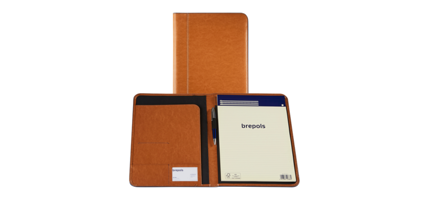 Schrijfmap Brepols Palermo Fashion A4 camel