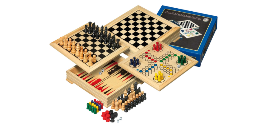 Holzbretspielkasten
