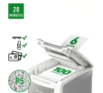 Destructeur Leitz IQ Auto+ Small Office 100 P5 particules 2x15mm