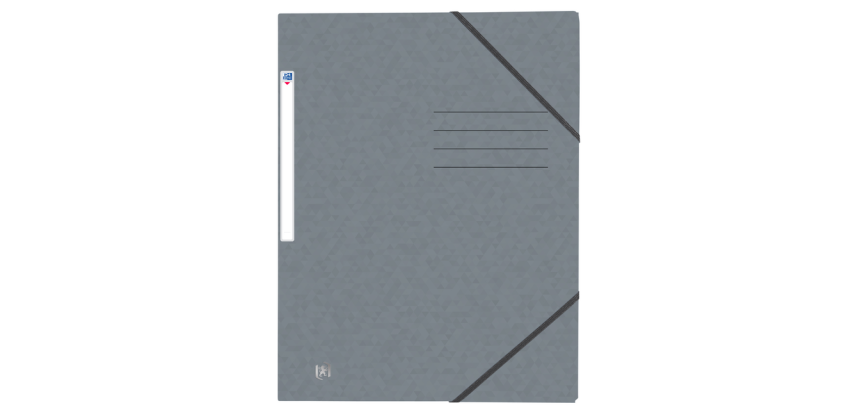 Oxford Top File+ Elastic Folder A4 Grey