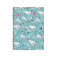 Cahier à spirale Oxford Floral B5 ligné 60 feuilles turquoise