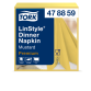 Serviette Tork LinStyle Dinner 478859 Pli 1/4 1 épaisseur jaune moutarde 50 pièces