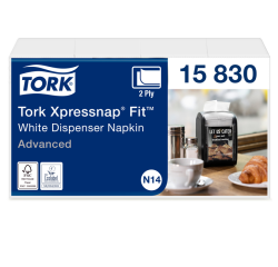 Serviette Tork Xpressnap Fit Advanced N14 15830 2 ép 213x165mm 720 feuilles blanc