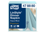 Serviette Tork LinStyle Premium 478880 Pli 1/4 1 ép 390x390mm bleu aqua 50 pièces