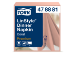 Tork LinStyle Premium Serviette 478881 Falz 1/4 1-lagig 390x390mm Koralle 50 Stück