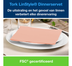 Tork LinStyle Premium Serviette 478881 Falz 1/4 1-lagig 390x390mm Koralle 50 Stück